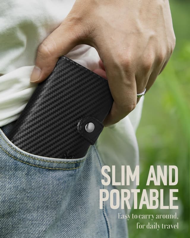 Thumbnail 4 de MYSHION Mens Wallet Carbon 3.8"