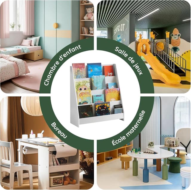 Thumbnail 5 de SoBuy KMB32-W bibliothèque enfant 80x30x88 cm