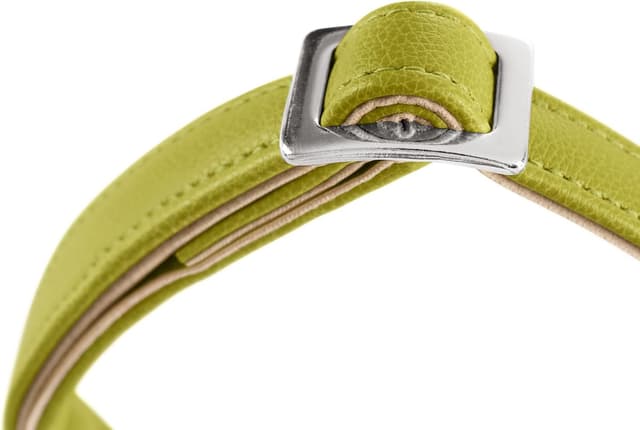 Detalle de HUNTER Hundehalsung Amalfi ALU-Strong (grün) – vegan, stufenlos verstellbar, mit Alu-Strong Verschluss, Made in Germany