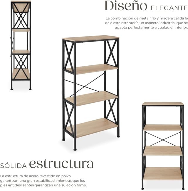 Thumbnail 4 de tectake® Estanteria Metalica 4 estantes 61,5 cm