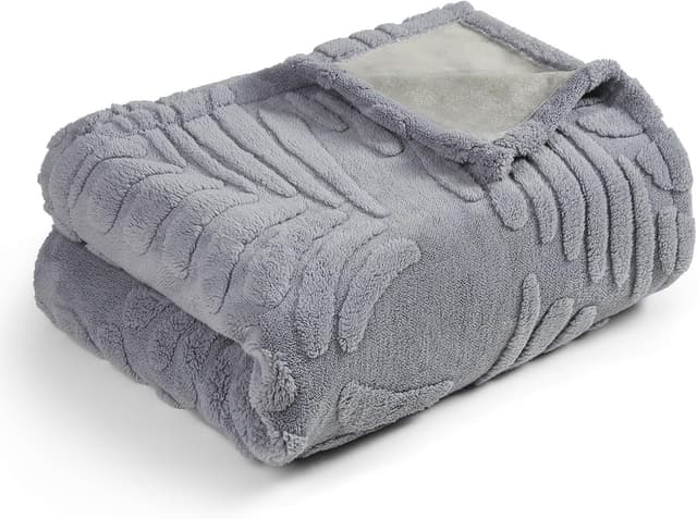 Detalle de BaoDan wasserdichte Hundedecke 73 x 100 cm – waschbare Fleecedecke für Bett, Couch & Sofa (Grau)