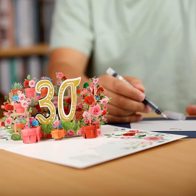 Detalle 2 de 3D Pop-Up Karte 30 Jubiläum Rosenkranz