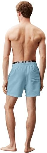 Detalle 2 de Calvin Klein Bañador Hombre Medium Double con Logotipo azul | 1 pieza | L