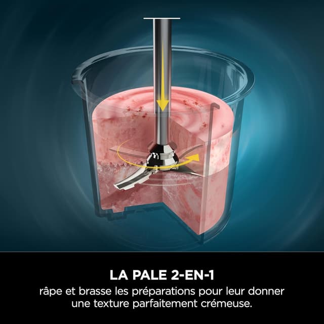 Detalle de Ninja CREAMi NC302EU, machine à crème glacée et desserts glacés noire/argent – 7 programmes, 1,4 L