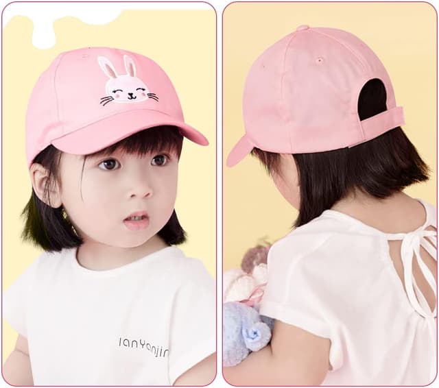 Detalle de XIAOHAWANG Unisex Sommermütze Kinder Cap mit Schirm und UV-Schutz (Basecap, verstellbar)