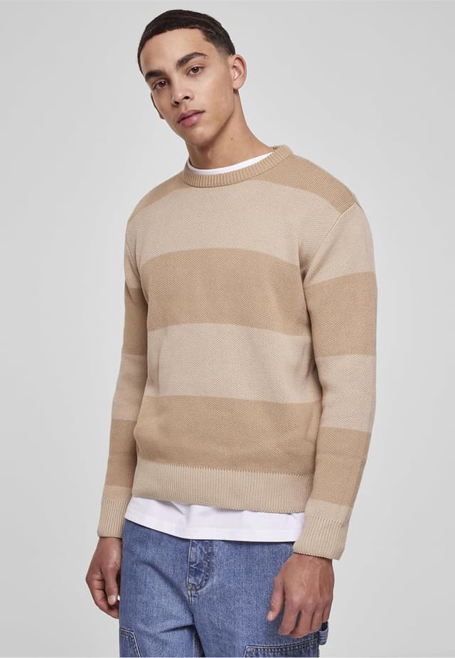 Detalle de Urban Classics Herren Oversized Striped Sweatshirt