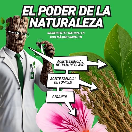 Detalle de RepellShield® Spray repelente de garrapatas y pulgas para humanos (250 ml) con tomillo y geraniol