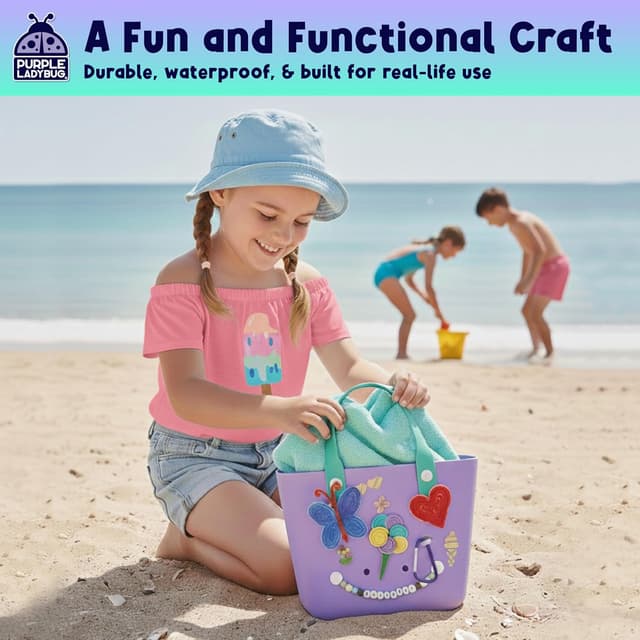 Thumbnail 6 de Purple Ladybug Beach Bag 6–10