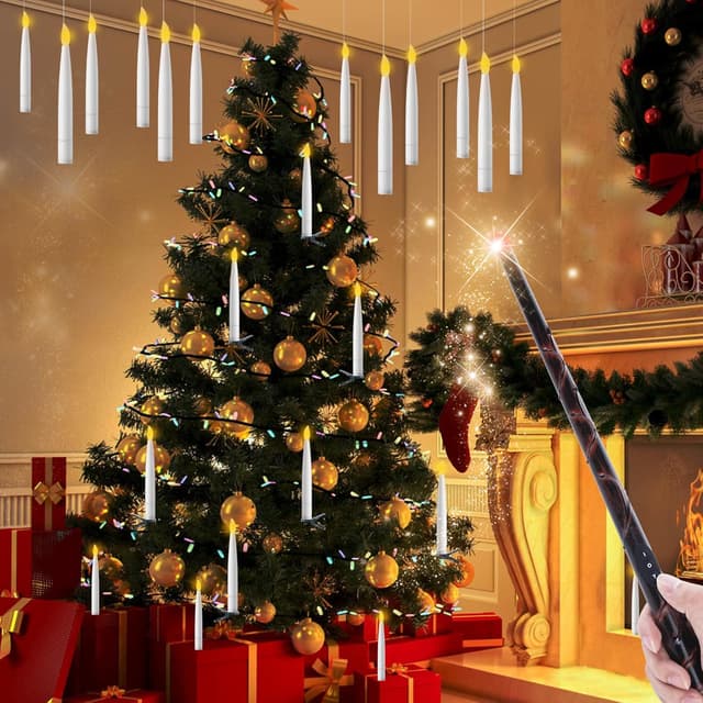 Imagen de EXTSUD Juego de 12 velas LED flotantes con mando remoto 🕯️ en OfertitasTOP