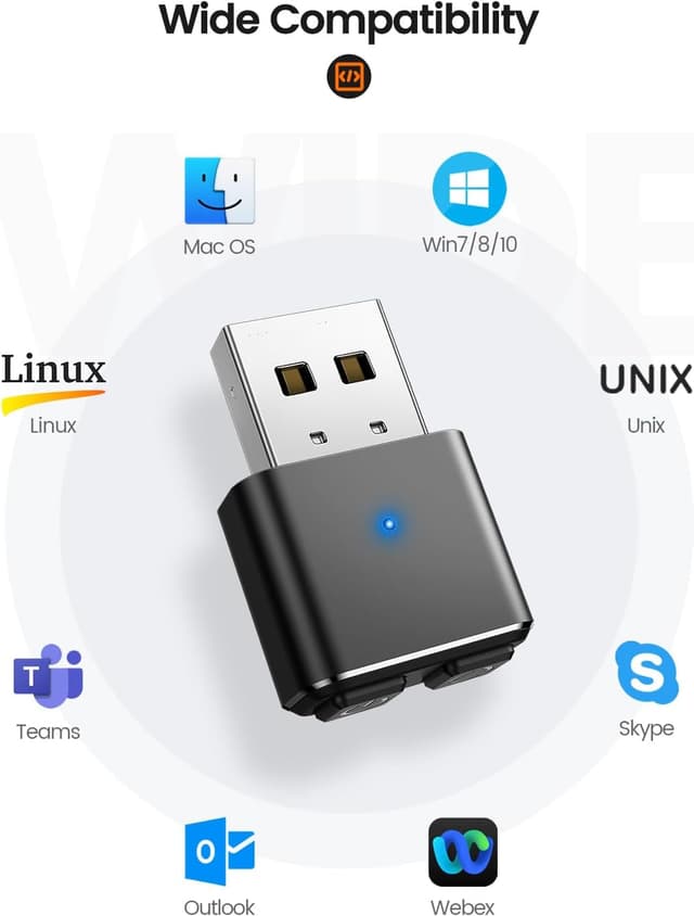 Detalle 2 de Meatanty Metal Mouse Jiggler (UK Design) – undetectable USB cursor mover with 3 smart modes