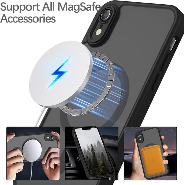 Detalle de YUANDMI MagSafe Hülle für iPhone XR – dünn, matt und mit Kameraschutz