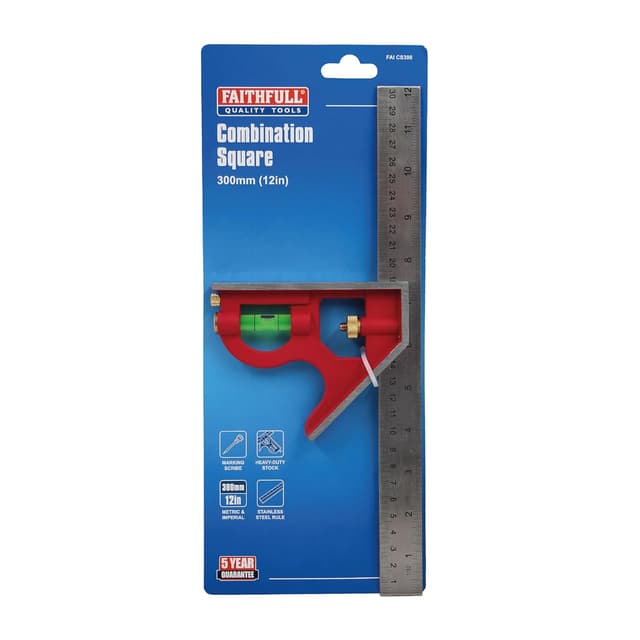 Thumbnail 6 de Équerre combinée Faithfull 300 mm : mesure, traçage et contrôle d’angles