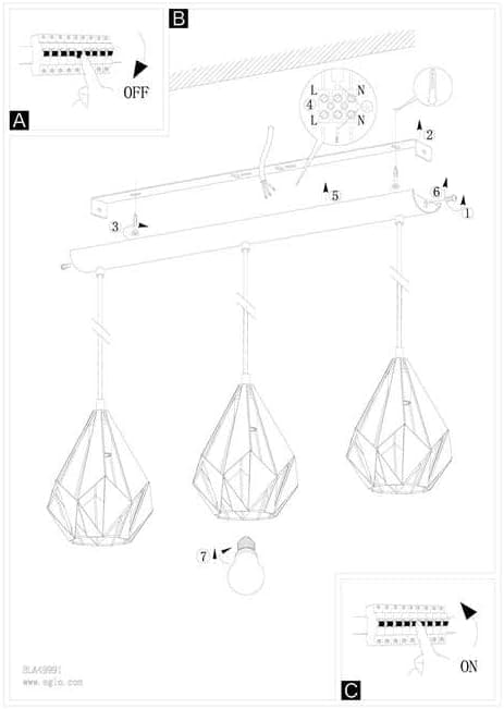 Thumbnail 6 de Eglo Carlton 1: Lámpara colgante retro en negro y cobre 💡