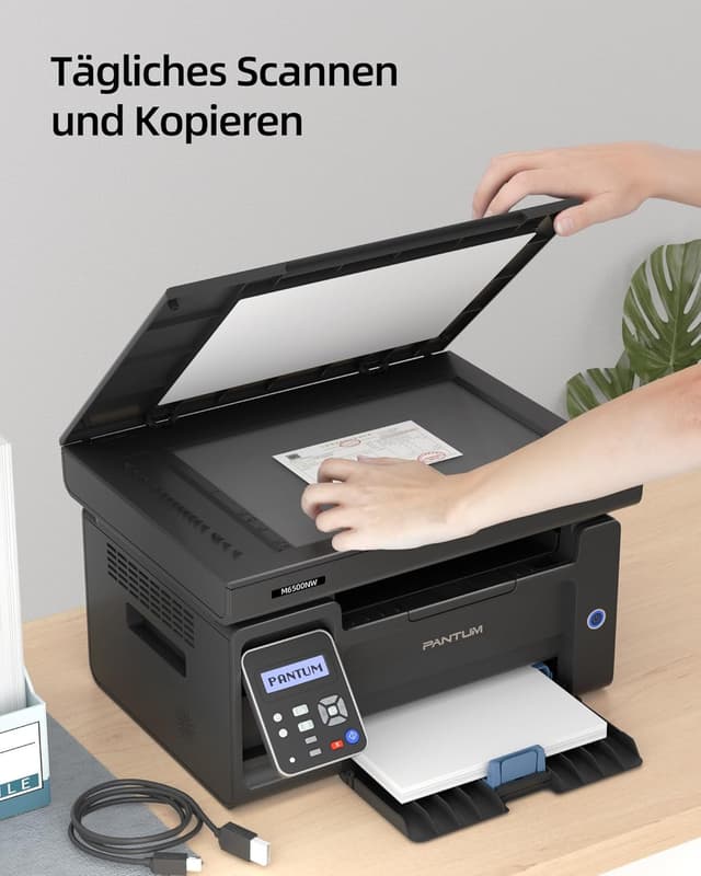 Detalle 2 de PANTUM M6500NW Laserdrucker Multifunktionsgerät (WLAN, Scanner & Kopierer) für A4 bis 22 Seiten/Min in Schwarzweiß