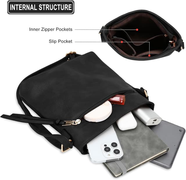 Detalle 2 de DOB SECHS Umhängetasche PU Leder 25 x 23 cm