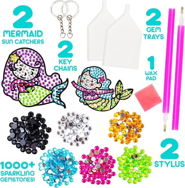 Thumbnail 3 de Blue Squid Mermaid Diamond Art Kit for Kids