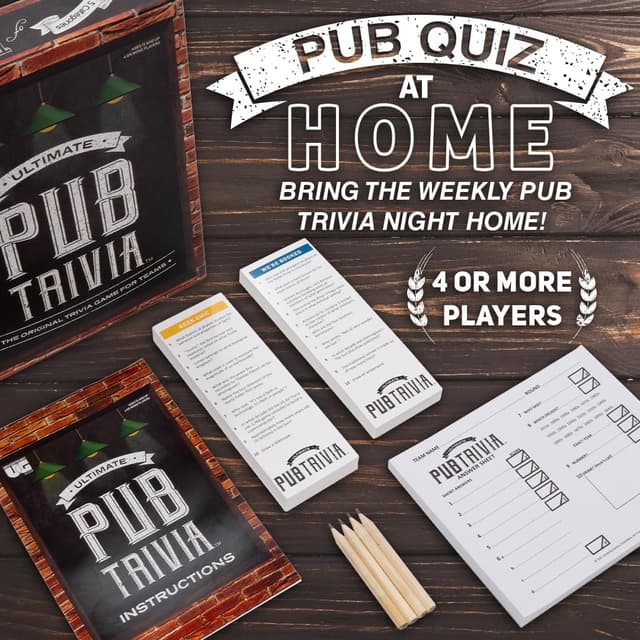 Detalle de Pub Trivia game 1,100 questions Age 12+