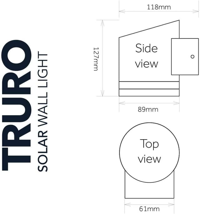 Detalle 1 de Solar powered outdoor wall light Truro