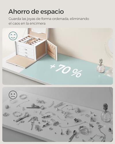 Thumbnail 6 de SONGMICS Caja Joyero 4 Niveles JBC159W01