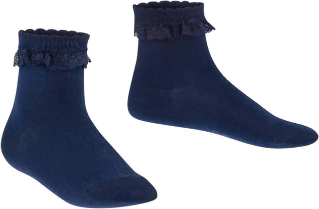 Detalle de FALKE Unisex Kids Romantic Lace Socks (Cotton-rich, Breathable, Frilly Ruffle Cuffs) 1 Pair