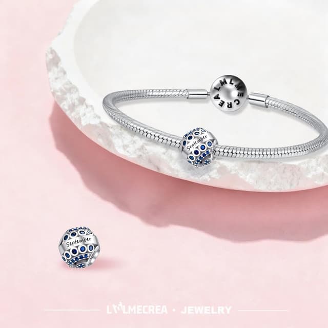 Detalle 2 de LMLMECREA Geburtsstein Charms 925 Silber