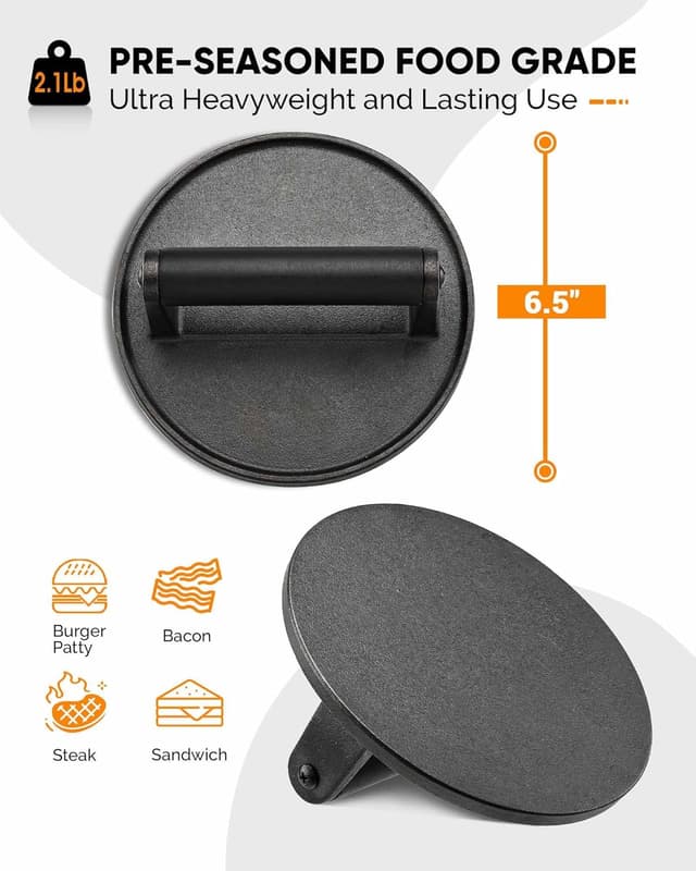 Detalle 2 de HULISEN 6.5 inch smashed burger press