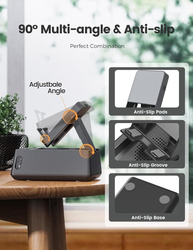 Thumbnail 6 de BBL 3-in-1 Wireless Bluetooth Speaker with Foldable Phone Stand & LCD Alarm Clock