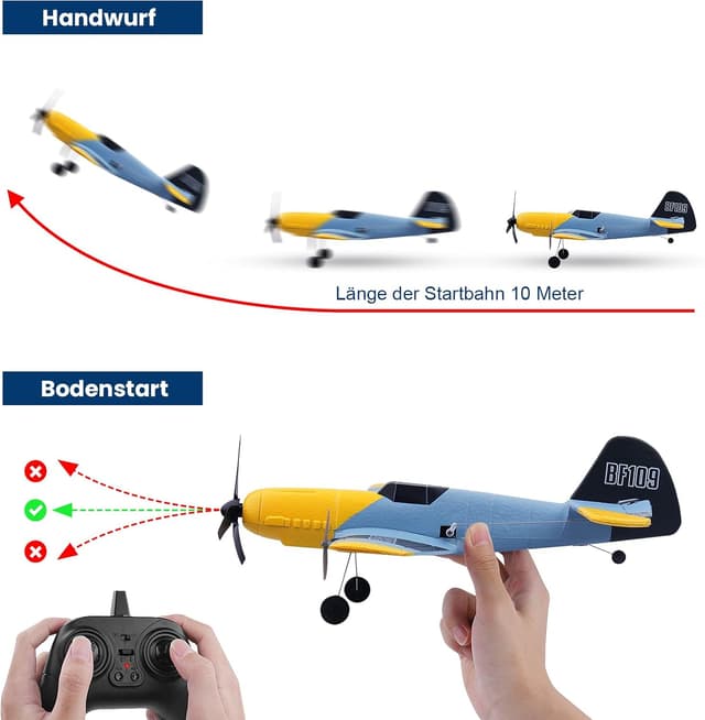 Detalle 2 de Henakmsl BF109 RC Flugzeug 3-Kanal