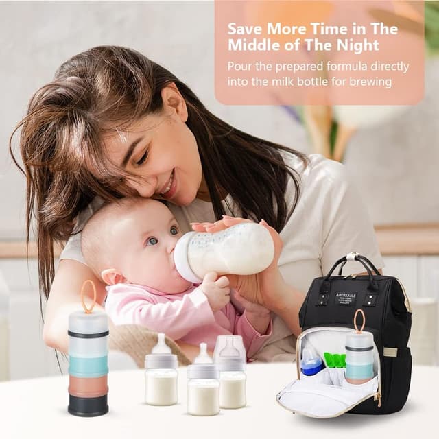 Detalle 2 de Vicloon dosatore per latte in polvere impilabile con 4 scomparti (2 pezzi) per viaggi e snack