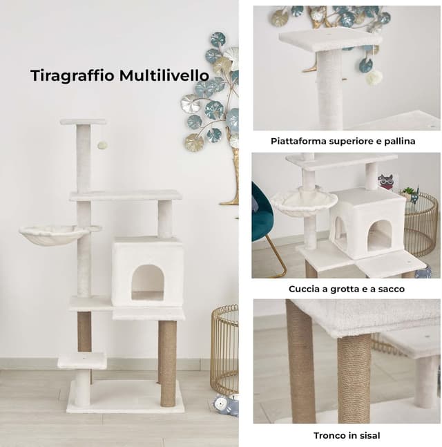 Detalle de Baroni Home Tiragraffi per gatti 45x45x122 cm