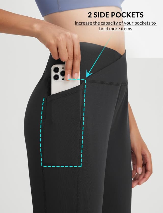 Detalle 2 de baleaf Women’s Bermuda Long Shorts (14" Knee Length) High-Waisted Athletic Shorts with Pockets