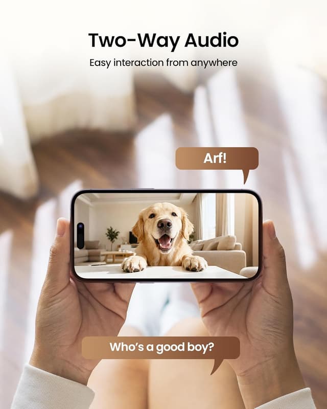 Detalle 2 de ZOSI C518 Telecamera WiFi 4K per interni con visione a 360° e scheda da 64 GB