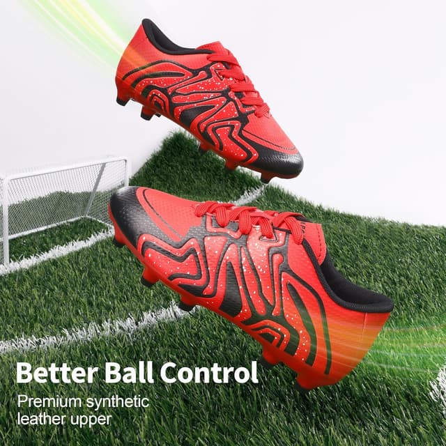 Detalle de DREAM PAIRS Youth Firm Ground Soccer Cleats for Boys & Girls