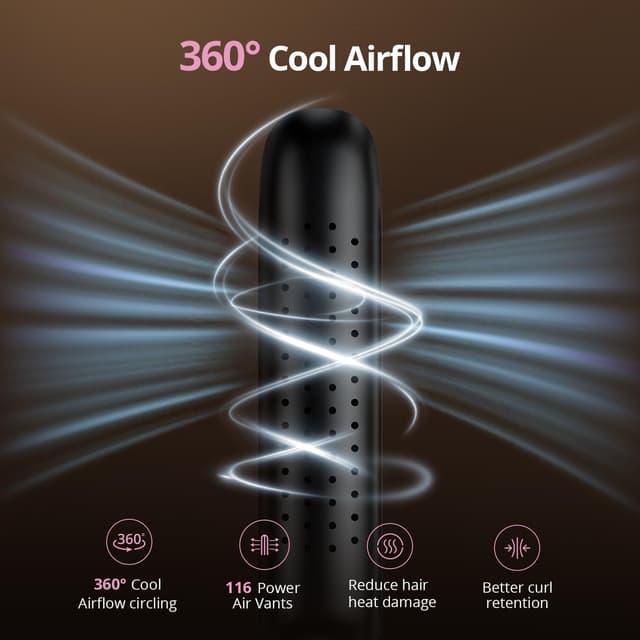 Detalle de CrazyMar 360° Airflow 2‑in‑1 Hair Straightener