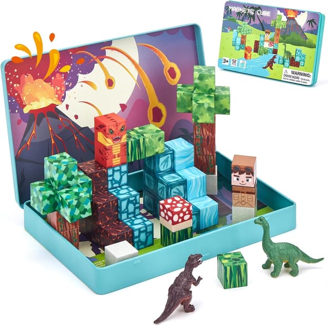 Detalle de hahaland Costruzioni Magnetiche Dinosauri 52 pezzi