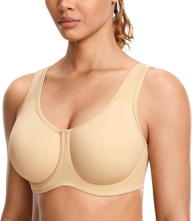 Thumbnail 6 de SYROKAN Women’s Max Control Solid High Impact Plus Size Underwire Sports Bra (High Support)