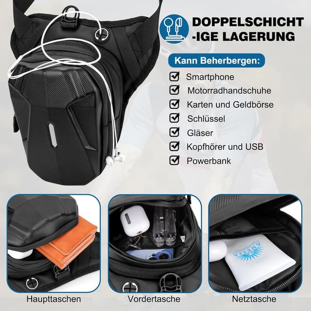 Detalle 2 de ISEYOU Beintasche Motorrad für 21 x 15 x 10 cm