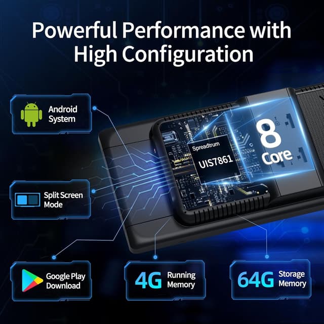 Detalle 2 de 11.3" QLED Android 8-Core 4G+64G CarPlay/Android Auto Screen with GPS, Split Screen & 1080P Rear Camera