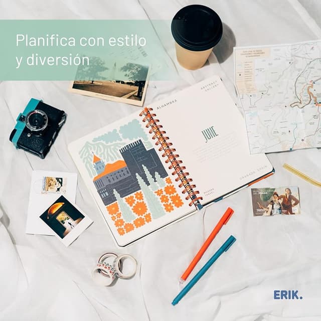 Thumbnail 5 de Grupo Erik Agenda escolar 2025-2026 Semana Vista A5 Modern Travel