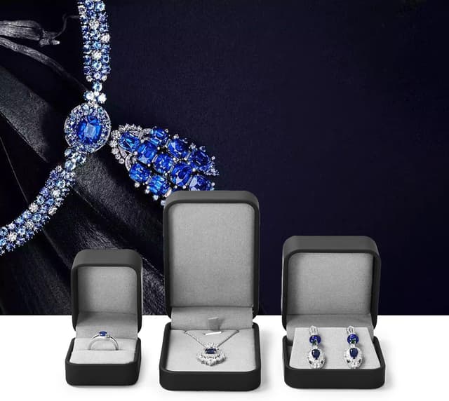 Thumbnail 2 de Papten Caja para Anillo en Piel Sintética Negra 💍 Boda y Propuesta