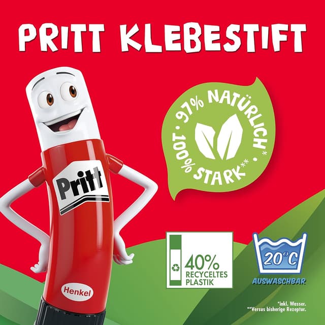 Detalle 2 de Pritt Klebestift 22 g – kinderfreundlicher Bastelkleber
