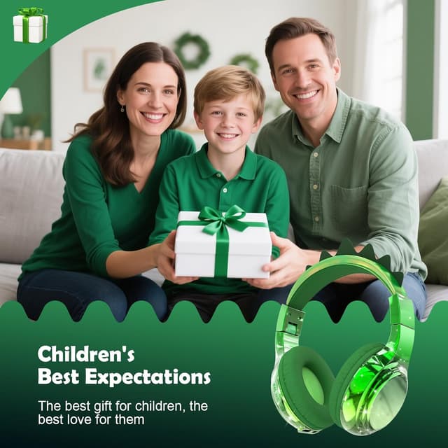 Thumbnail 1 de QearFun Kids Dinosaur Bluetooth Headphones