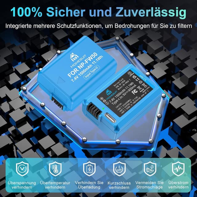 Thumbnail 3 de Homesuit NP-FW50 Akku 1500mAh