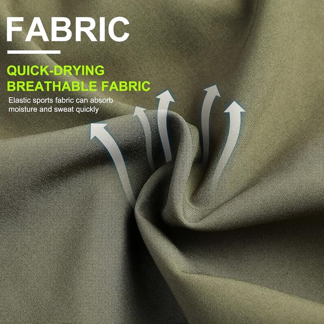 Detalle de Suwangi Uomo pantaloncini da running 2 in 1, rapida asciugatura e tasca interna con zip