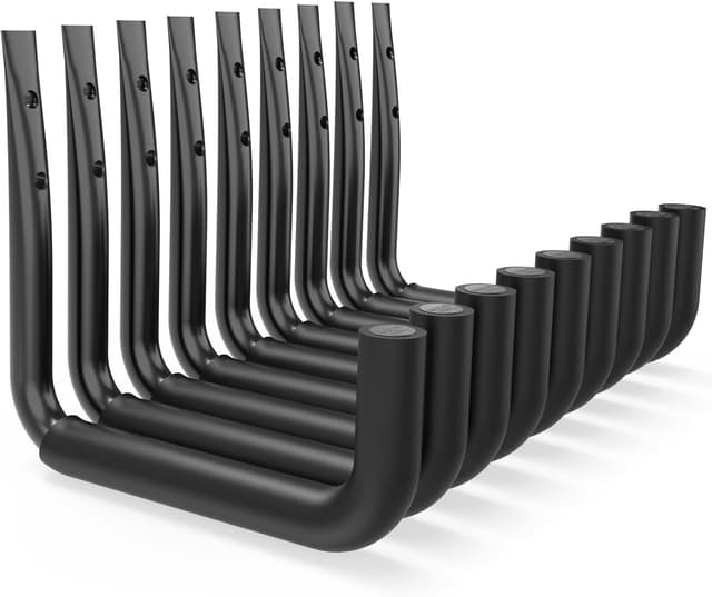 Detalle de Kitmiido Heavy Duty Ladder Hooks (9-piece set) for garage wall storage