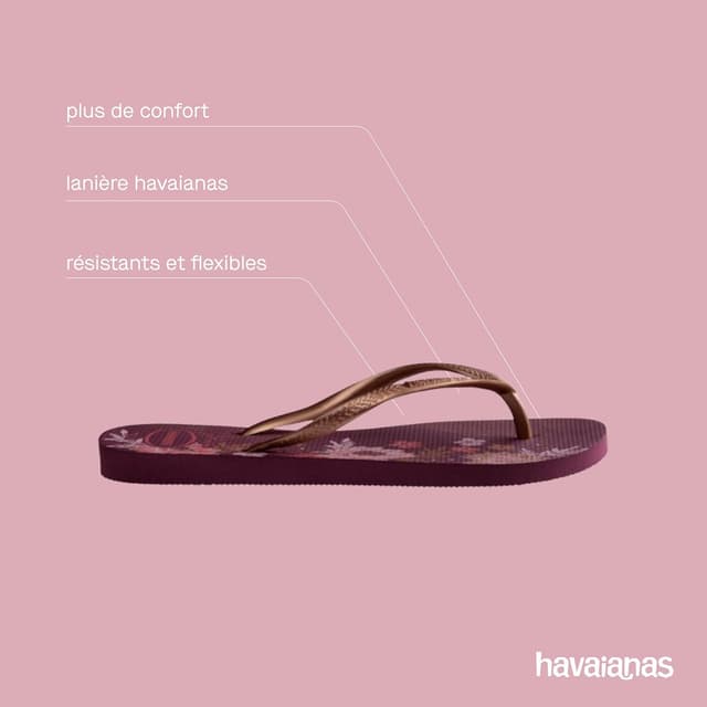 Detalle 2 de Havaianas Slim Organic – tongs femme élégantes à semelle antidérapante