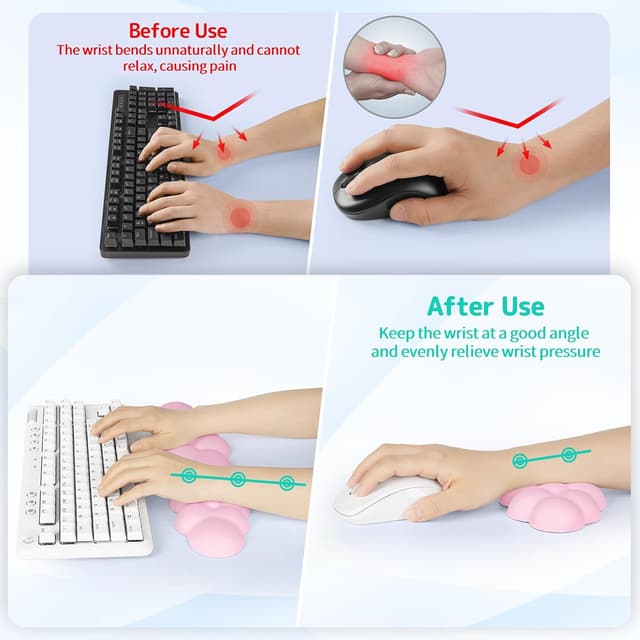 Detalle de Sushret Cloud keyboard wrist rest pad set