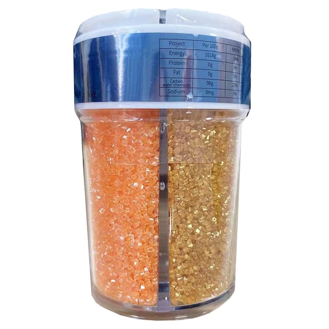 Detalle de Essbare Kuchen Dekoration (Zuckersand) Orange, Weiß, Gold, Blau – 168 g