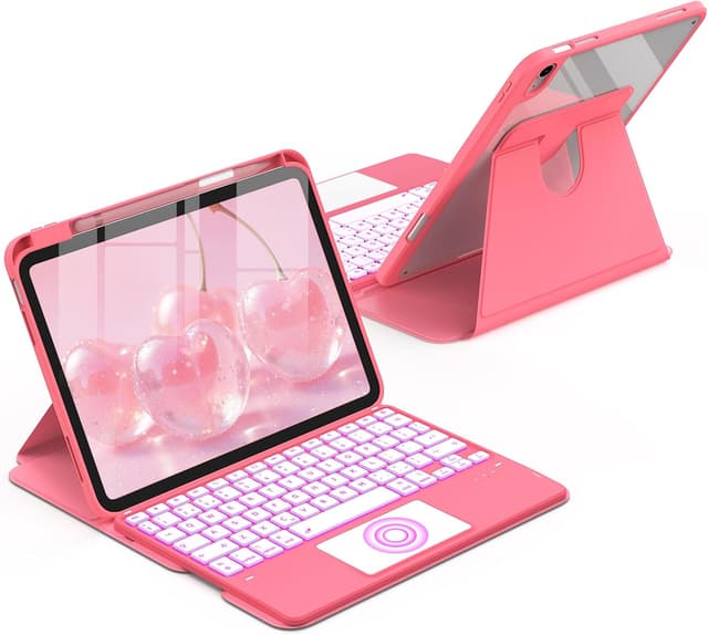 Detalle de CACOE 360 Rotating Keyboard Case for iPad (A16) 11th/10th Generation with Touchpad