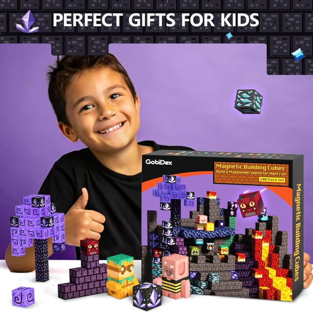 Thumbnail 6 de GobiDex 200PCS Magnetic Blocks STEM Toy 🧩